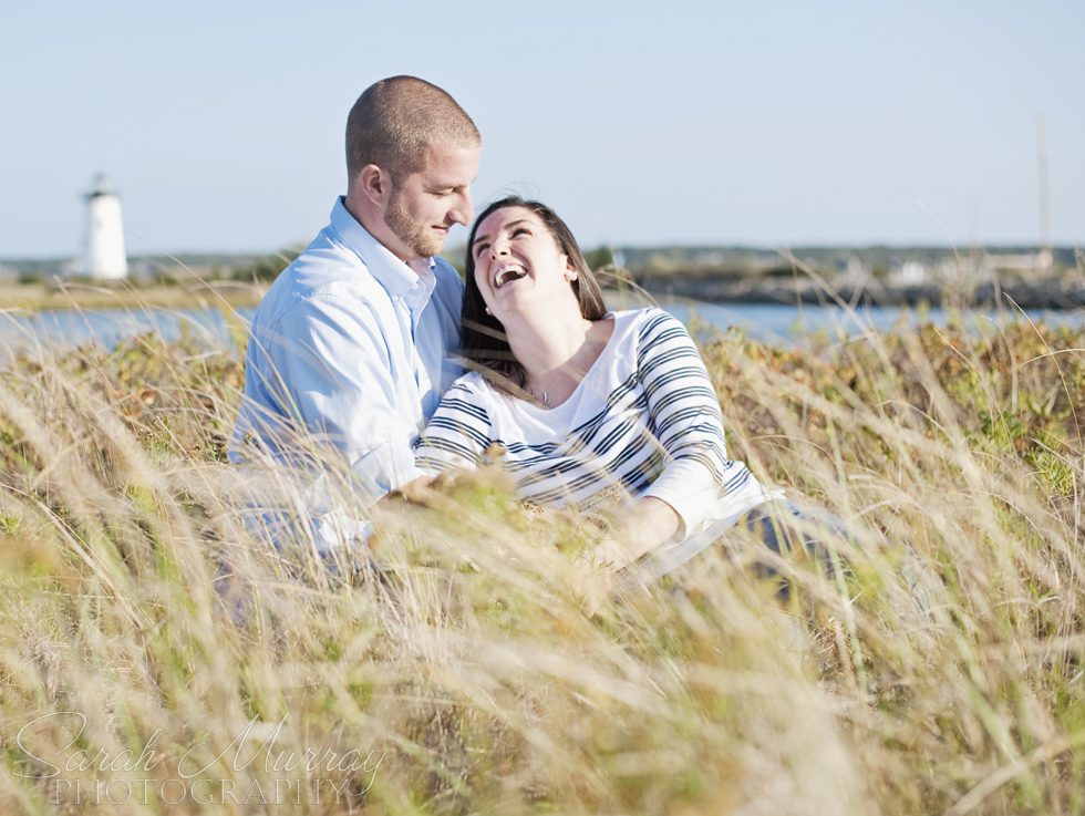 Marthas Vineyard Lighthouse Beach Engagement - Sarah Murray Photography