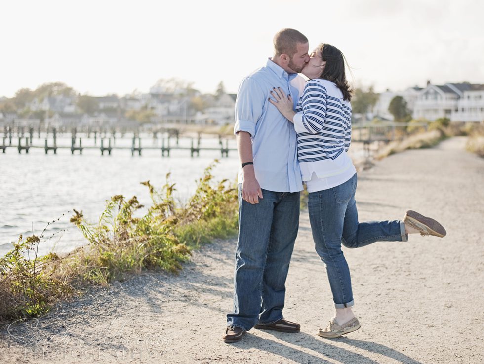 Marthas Vineyard Lighthouse Beach Engagement - Sarah Murray Photography
