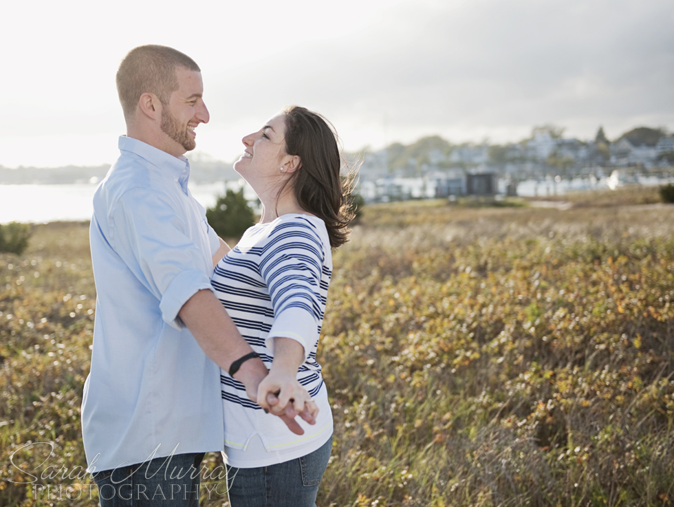 Marthas Vineyard Lighthouse Beach Engagement - Sarah Murray Photography