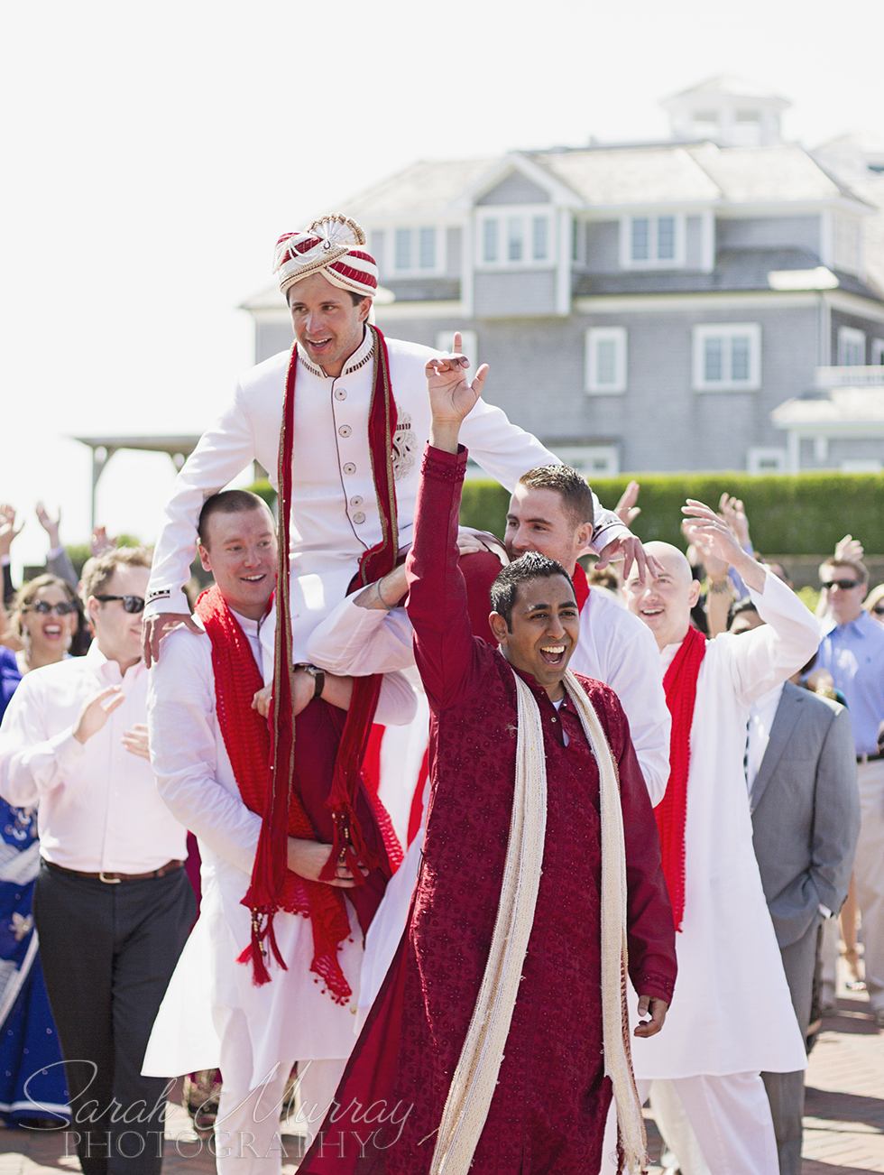Wychmere Beach Club Indian Baraat Ceremony and Wedding in Harwichport, Cape Cod, Massachusetts - Sarah Murray Photography