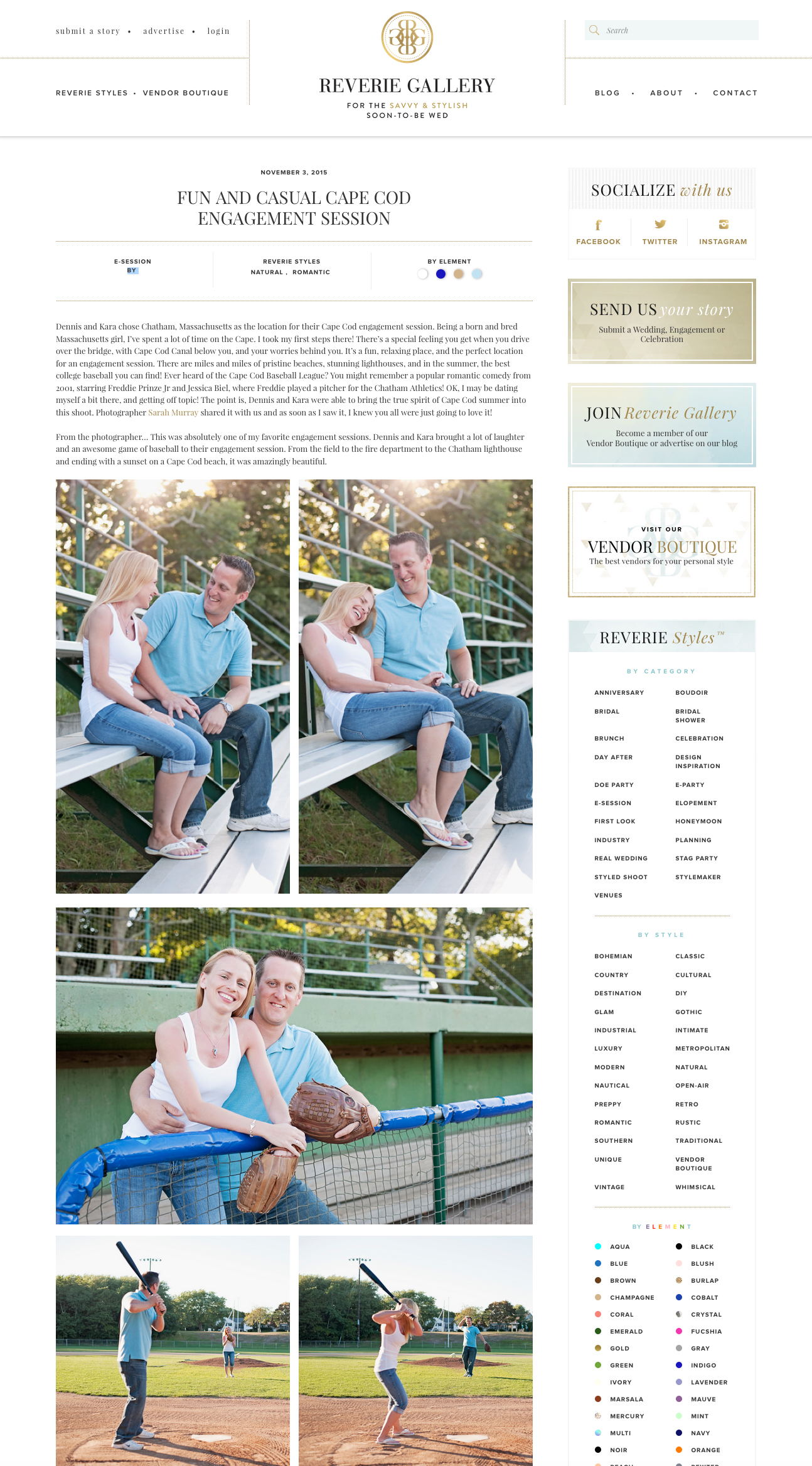 Reverie Gallery Chatham Cape Cod Engagement Session Blog Feature - Sarah Murray Photography