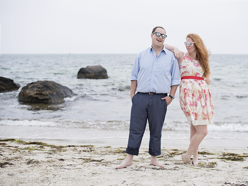 Nobska Lighthouse Engagement Session on Cape Cod in Falmouth, Massachusetts - Sarah Murray Photography