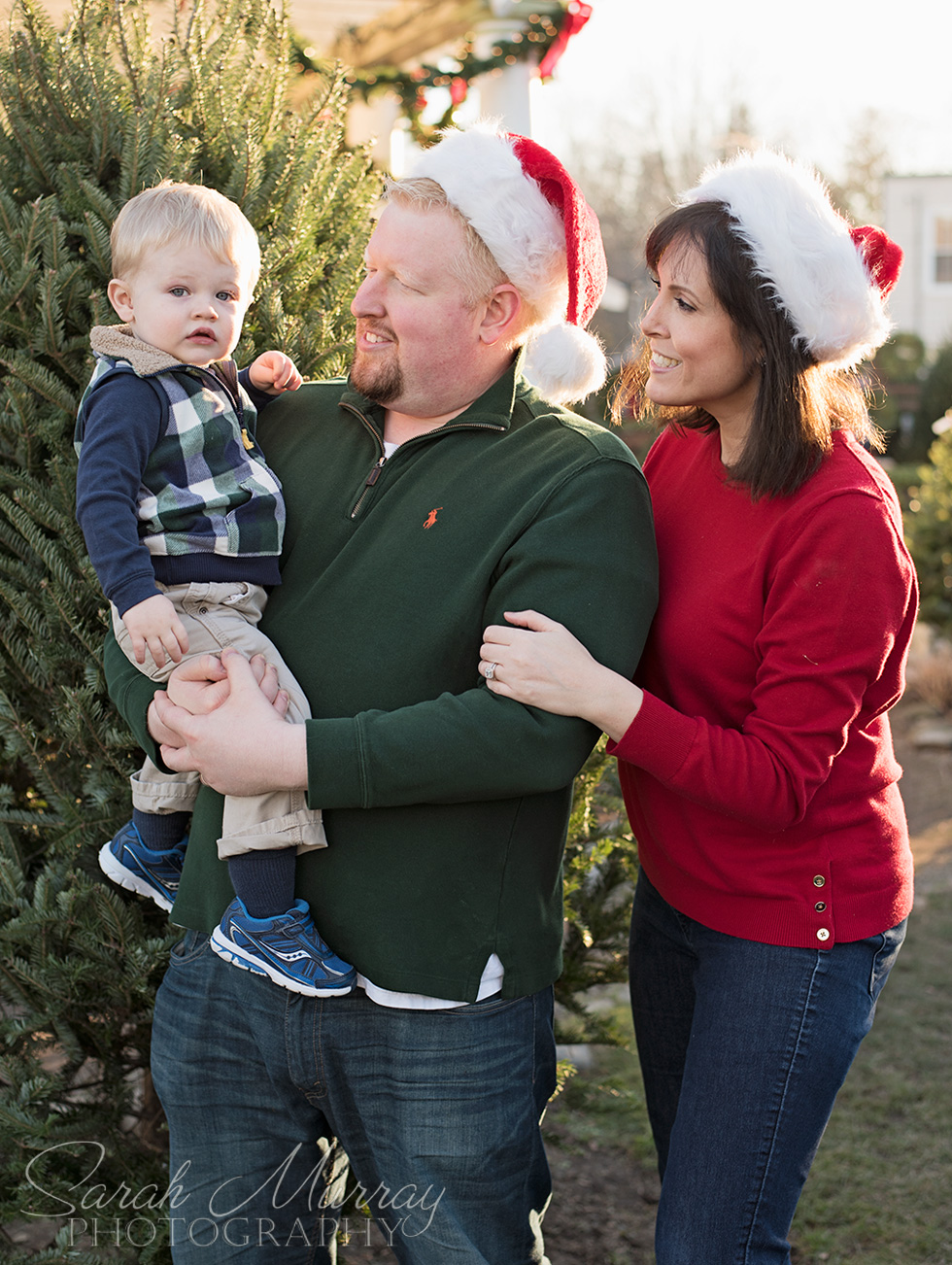 Christmas Tree Family Photo Session in Needham, Massachusetts - Sarah Murray Photography