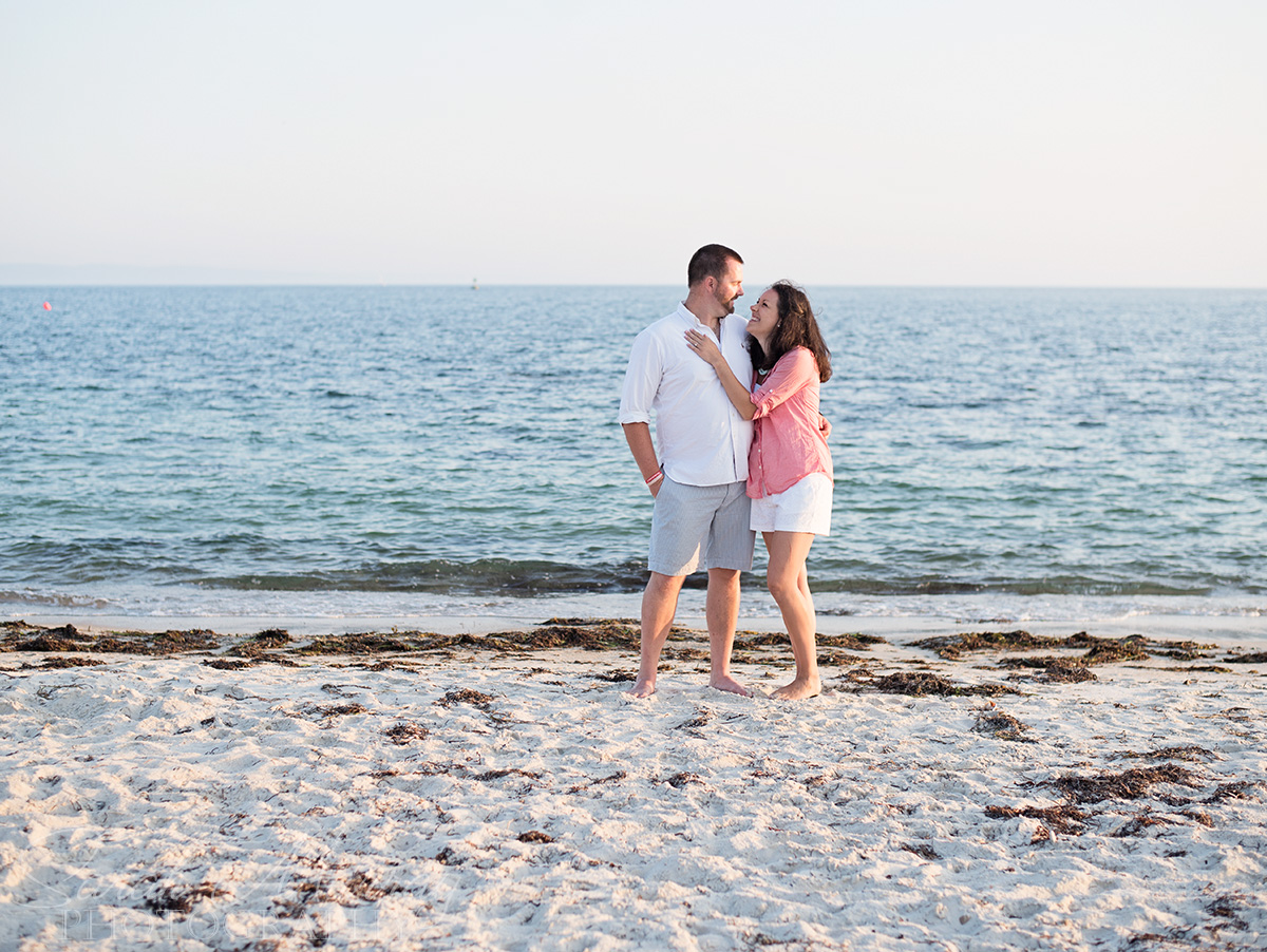 Nobska Lighthouse and Nobska Beach Engagement Session on Cape Cod in Falmouth, Massachusetts - Sarah Murray Photography
