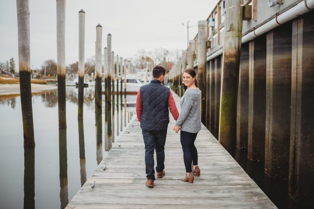 Romantic engagement session at Rock Harbor Beach in Orleans, Cape Cod, Massachusetts, captured by Sarah Murray Photography